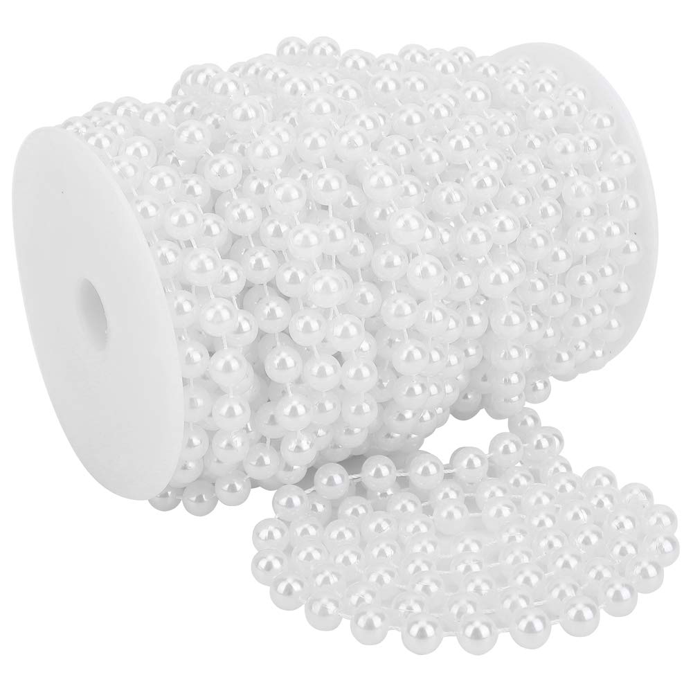 Filo Di Perle Bianche 20m - 10mm Per Decorazioni Matrimonio, Fai Da Te E Casa - Foto 2