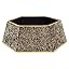 Hexagonal Black Gold Sequins
