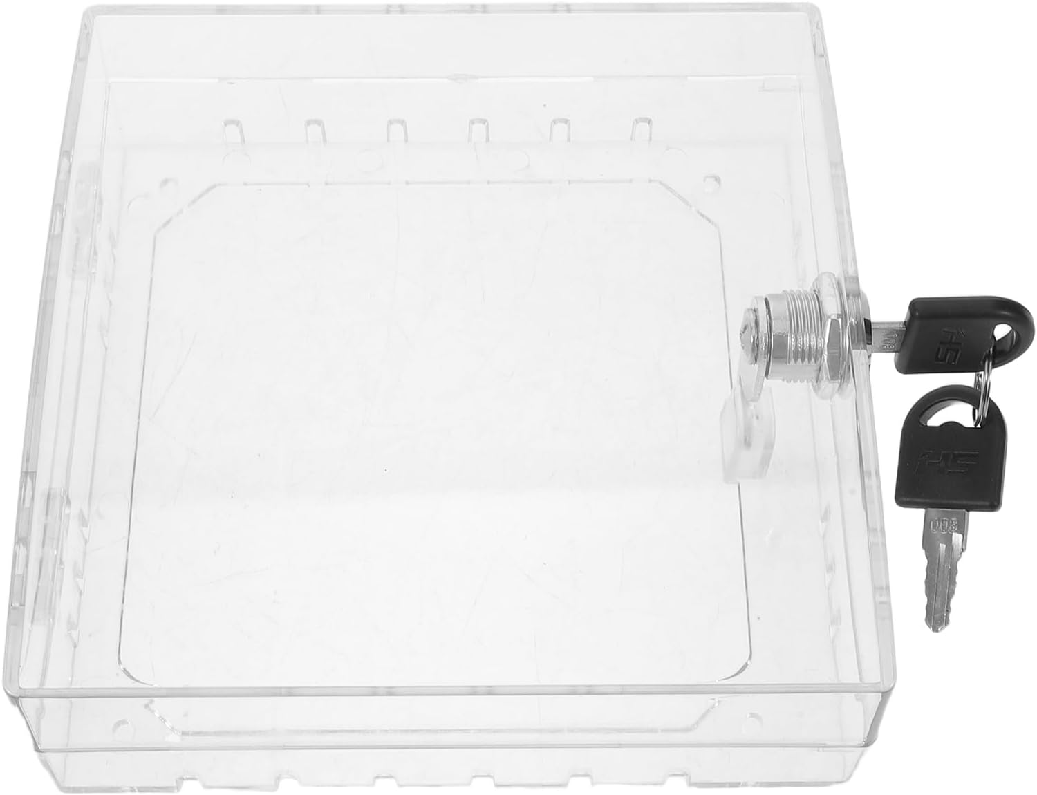 Ciieeo Thermostat Lock Box with Key, Acrylic Thermostat Cover Wall-mounted Protective Guard 16x15x6cm for Home and Office Hvac Security