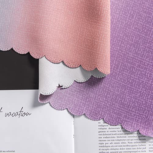 Image of XiDi Curtains for Bedroom Decor, Rainbow GreyPinkPu-52-54