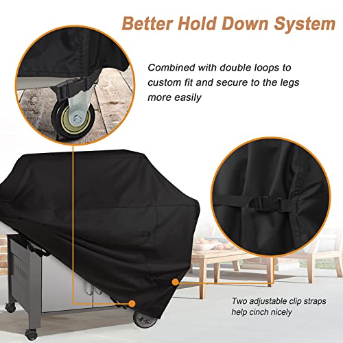 NettyPro Grill Cover for Outdoor Grill 72 inch Waterproof Heavy Duty Gas BBQ Grill Cover for Outside Weber, Char-Broil, Brinkmann, Jenn Air, Nexgrill 3-5 Burners Barbecue, Black by NettyPro - Image 5