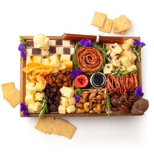 Nibble Charcuterie Deluxe Meat & Cheese Board for 4-5, Ready to Eat Charcuterie Board for Birthdays, Christmas, Thank You, Corporate Gifts