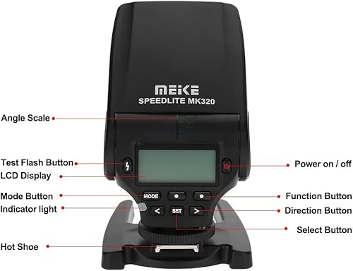 Meike Camera Flash, Ttl Flash Speedlite With Lcd Display And Rotated Head For Sony Mini Hot Shoe Dslr And Mirrorless Cameras A6000 A6100 A6300 A6400 A6500 A7 A7Ii A7Iii Nex6 A7Sii A7R A7S #TOP3