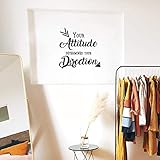 Your Attitude Determines Your Direction - Inspirational Quote - Wall Art Decal - 23