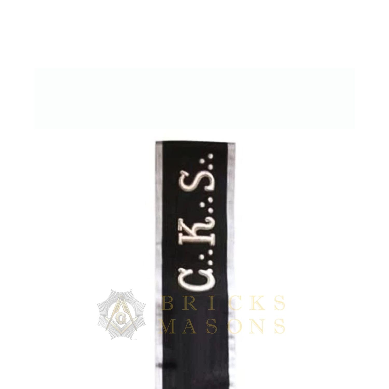 Bricks Masons 30th Degree Scottish Rite Collar - Black Moire with Rosette