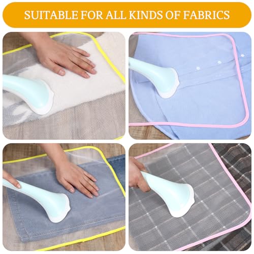 Tweruna 2 Stück Bügeltuch für Dampfbügeleisen, 60 * 40 cm Rosa und Gelbes Bügeltuch zum Schutz Der Kleidung, Chutz-Lsolier-Bügelmatte für Nähbügelstoffschutz