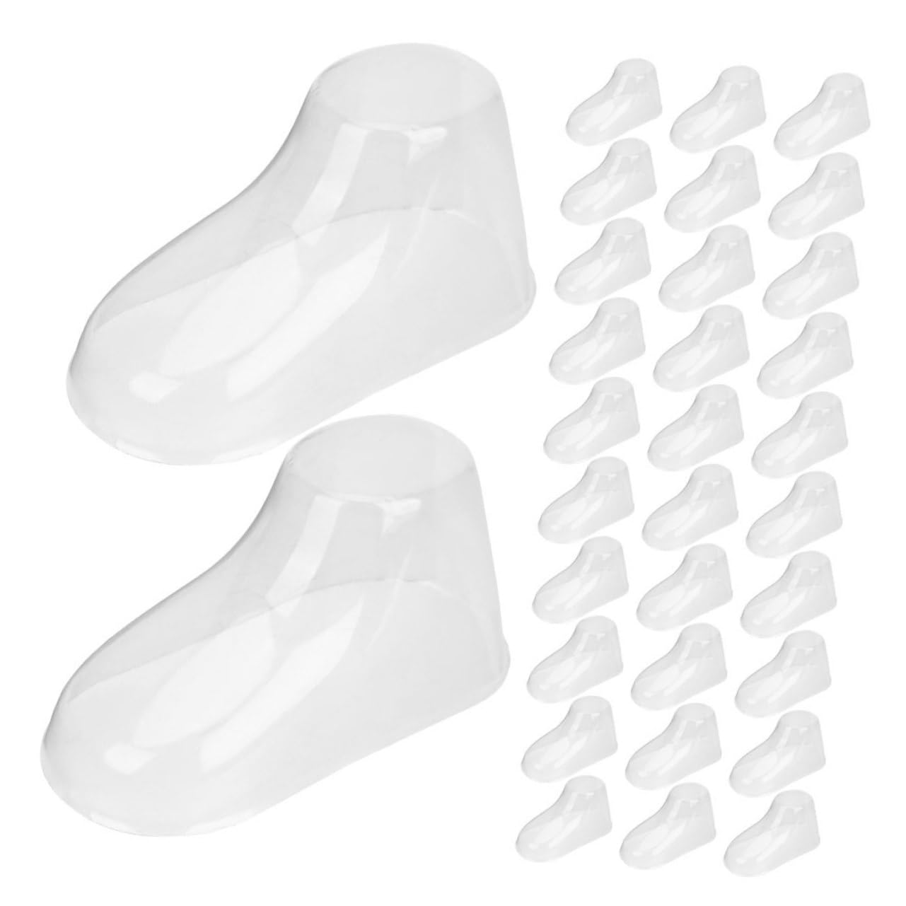 Wakauto Toddler Feet Models 50pcs Plastic Baby Foot Model Boys and Girls Shoes Display Stands Infant Shoes Holder Sturdy PVC Material Store Display