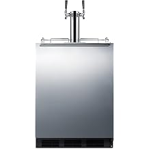 Summit 24" Cold Brew Kegerator, Dual Tap Kit, ADA Compliant, Stainless Steel- SBC58BLBIADACFTWIN