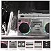 ION Audio Retro Glow Boombox - Deluxe Stereo AM/FM Radio Cassette Dual Speakers with Full-Range Bass
