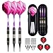 Soft tip Darts Set 18 Gram - Professional Darts Plastic Tip with Brass Barrel + Purple Aluminum Shafts + 6 Pattern Flights + 15 Tips for Electronic Dartboard