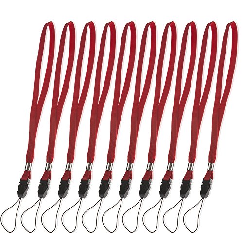 10x Handgelenk Trageband rot, Handschlaufe für Kamera, Digitalkamera, Handy, Smartphone, Handyhülle, Flip Case, USB Stick, MP3 Player,