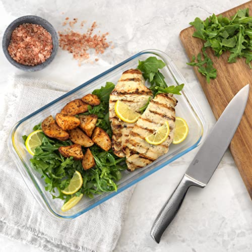 Joyful By Joyjolt 8Pc Glass Bakeware Set. 4X Baking Pan Dishes And 4X Baking Dish Lids For Kitchen Storage, Deep Baking Sheet, Oven Tray, Rectangle Casserole Dish, Lasagna Pans, Cake Baking Sheets #TOP6