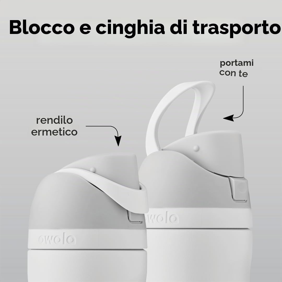 Owala FreeSip - Borraccia termica in acciaio INOX con pulsante e cannuccia integrata, 710 ml, shy shmallow