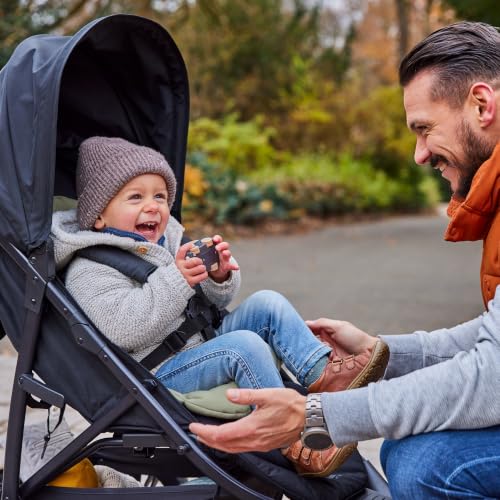 Hauck Buggy Rapid 3 Air (bis 25 kg) - mit Luftreifen, Liegefunktion und XL Verdeck - Black