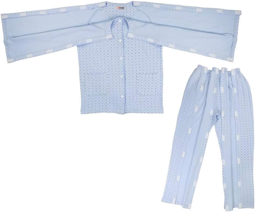 Patient Pants Patient Care Clothes, Clothing For Disability Elderly Surgery Patients, Adult Open Crotch Pants Clothing, Hospital/Home Care Nursing Aid, Suit For Fracture, Bedridd(Size:XXL,Color:Men)