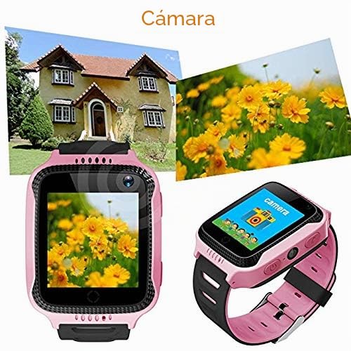 PTHTECHUS Reloj Inteligente Teléfono para niños, GPS Rastreador Podómetro cámara SOS Pantalla táctil HD Conversación Bidireccional Reloj Inteligente para niños, Regalo para niños, Pink