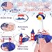 GJL 4th of July Porch Goose Outfits for 250th Independence Day Decorations, Patriotic Goose Clothes with Hat & Cape for 23 Inch Cement Plastic Goose Statue Yard Lawn Decor