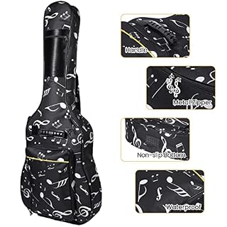 Étanche Oxford Guitar Bag 39/40 / 104.1cm Modèle de coque musicale rembourré Sac de voyage en nylon pour guitare… - Les Beatles, Paul McCartney, John Lennon, RIngo Starr, George Harrison Étanche Oxford Guitar Bag 39/40 / 104.1cm Modèle de coque musicale rembourré Sac de voyage en nylon pour guitare… – Image 6