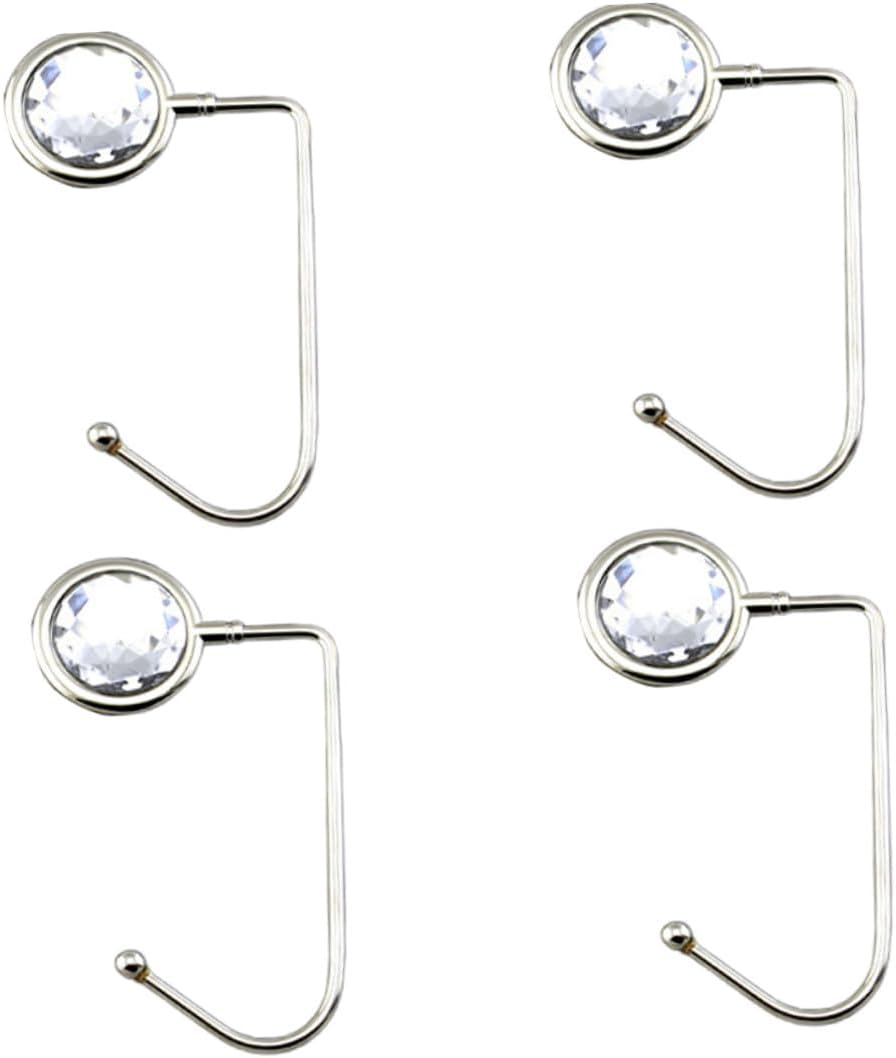 Holibanna Handbag Hooks 4pcs Bag Hangers Anti-Slip Pad Elegant Hooks for Desktop Backpack Schoolbag