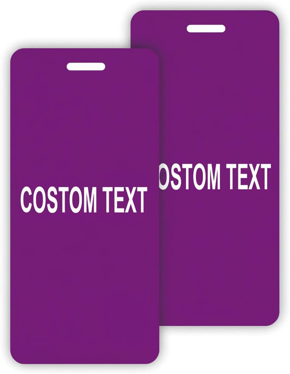 Vertical Custom Badge Buddy Double Sided Printed Name ID Backer Card - Durable and Water Resistant Ideal for Nurses, Doctors, Teachers, Security, Trade Show, Visitor, Work Badge