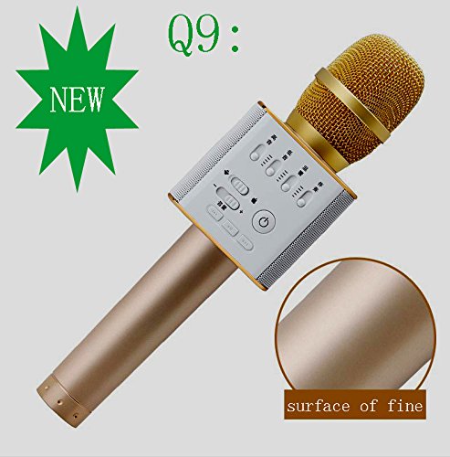 SZGP Q9 Portable Wireless Karaoke Microphone Handheld Condenser Microphone with Speaker for for iPho - //coolthings.us