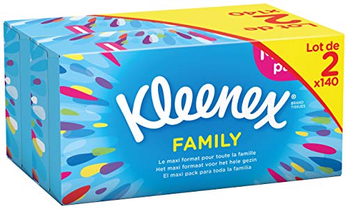 Kleenex Family Set de 2 Boîtes de Mouchoirs Maxi Format
