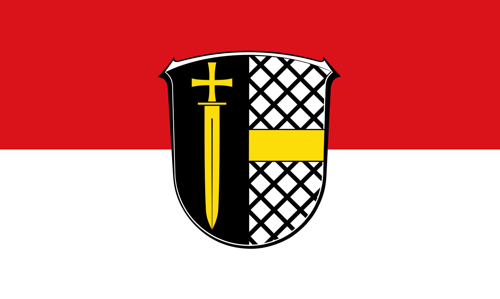 Drapeau Bromskirchen résistant aux intempéries grand format pour mât public
