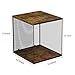 2 Cubes of Record Holder Shelf Storage Furniture - DIY Stackable 80-110 Vinyl Album Visualize Storage Box Cube - Natural Wooden Organizer Crate Cabinet