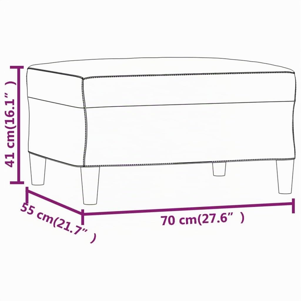 vidaXL Repose-Pied Pouf de Chambre à Coucher Tabouret de Canapé Meuble de Salon Salle de Séjour Maison Intérieur Noir 70x55x41 cm Tissu