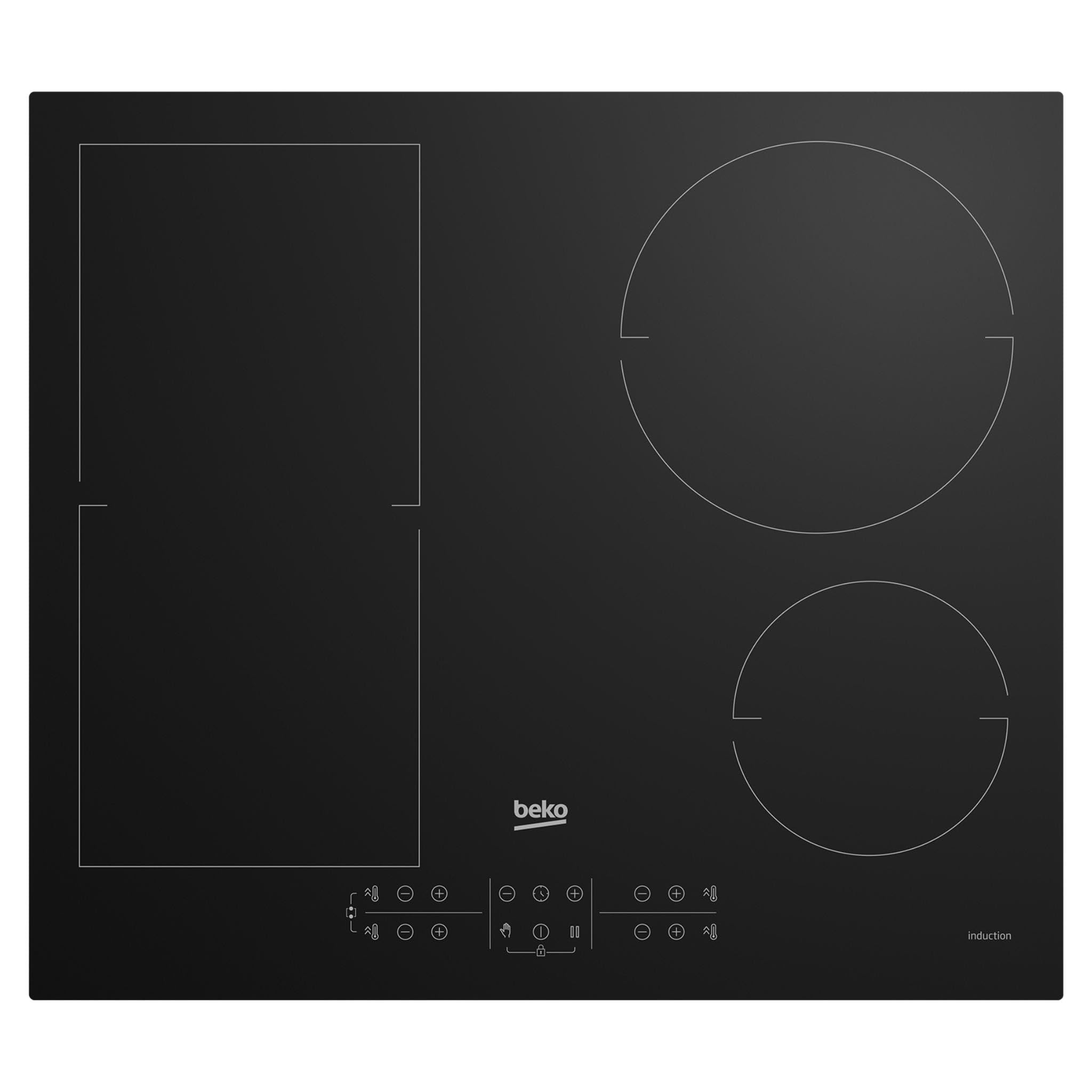 Beko - HII 64200 FMT - Placa de inducción de 4 zonas con sistema IndyFlex