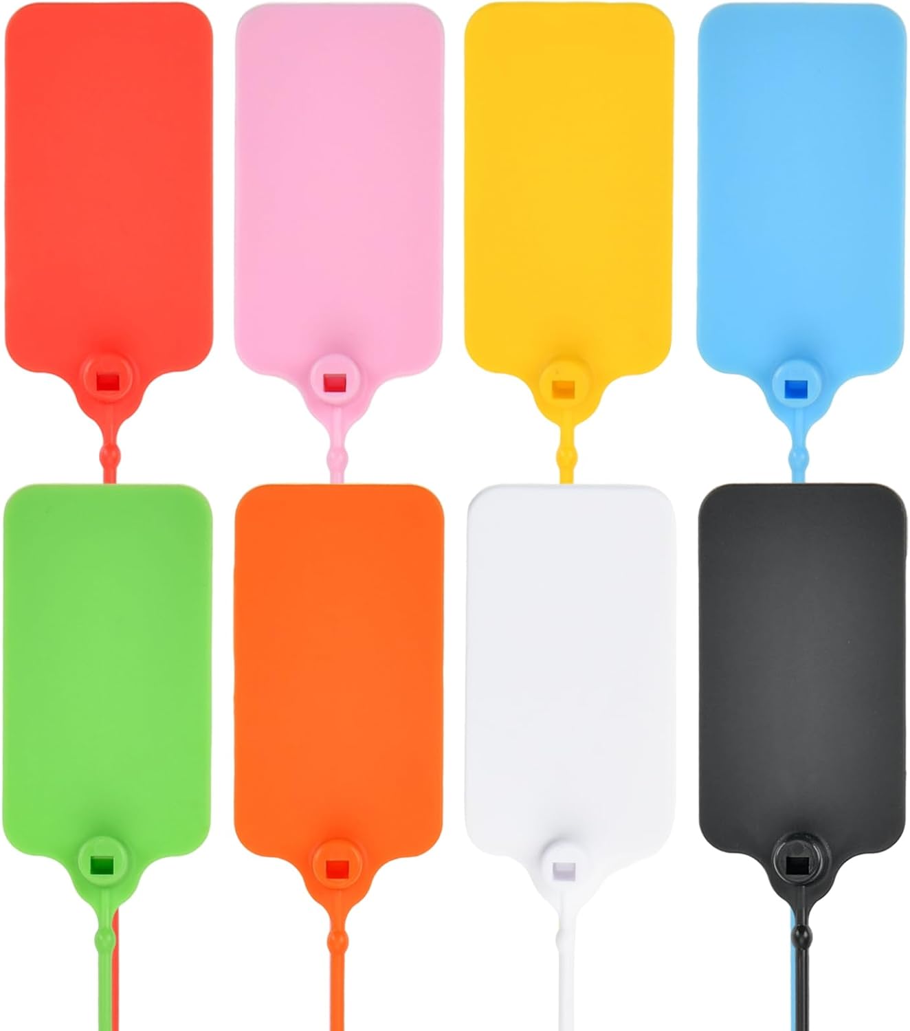 30 Writable Marking Plastic Tags Labels with Marker Pen, 1.18" x 2.16" Blank Waterproof Hanging Tag, Multi Purpose Name ID Tag for Keys, Backpack, Luggage, Logistic, Retail Inventory (Red, 30pcs) - Image 8