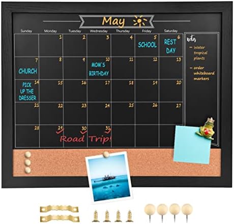 24x36 Magnetic Chalkboard Calendar: Cork Bulletin Board Combo - UK - View #7