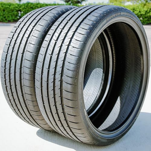 Set of 2 (TWO) Evoluxx Capricorn UHP All-Season Passenger Car High Performance Radial Tires-235/35R19 235/35/19 235/35-19 91W Load Range XL 4-Ply BSW Black Side Wall UTQG 480AA