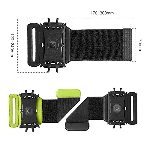 MEGICOT Braçadeira de corrida, 180 ° giratória com suporte de chave braçadeira de telefone para cami