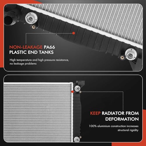 A-Premium Engine Coolant Radiator Assembly with Transmission Oil Cooler Compatible with Audi A4 2002-2008, A4 Quattro 2002-2009, A6 2002-2004, A6 Quattro 2002-2005, 3.0L 3.2L, Automatic Transmission by A-Premium - Used condition - Image 6