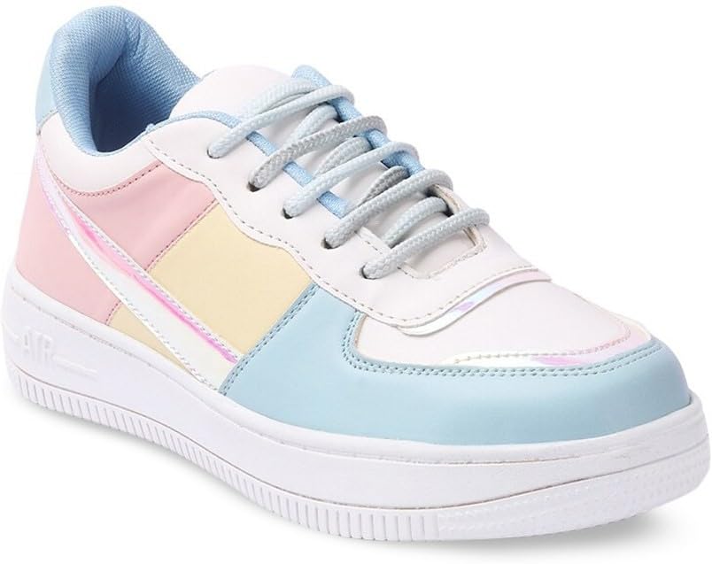 layasa Sneakers Lightweight Casual Sneakers for Women/Girls_5 White/Multi (B0CVH4M581) Amazon Price History, Amazon Price Tracker