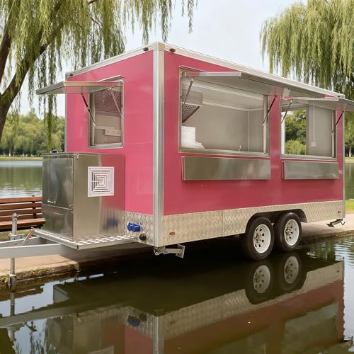 Square Mobile Kitchen Trailer Custom Layout for Catering Companies