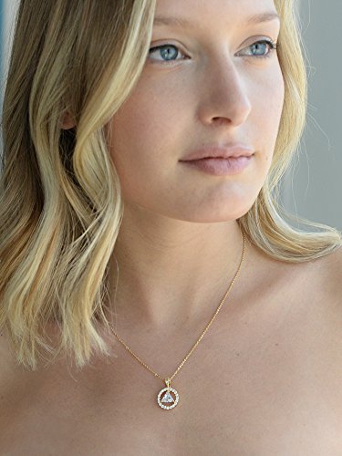 Mariell 14K Gold Plated AA Recovery Necklace CZ Unity Symbol Pendant - Great Jewelry Gift for Sober Women4