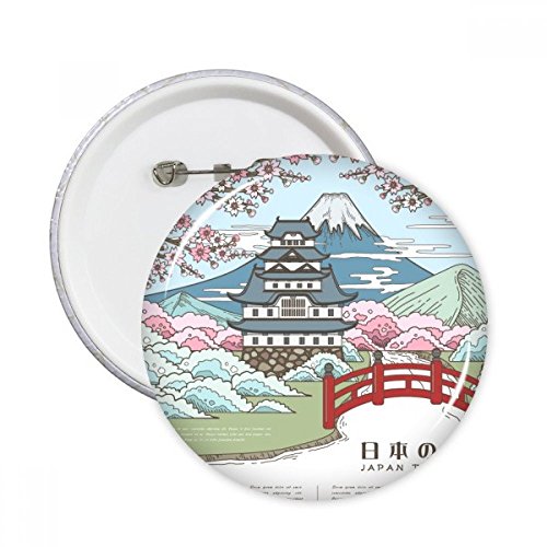 Badge Mont Fuji Sakura Japon Ukiyo-e idée cadeau originale pour passionnés d'art
