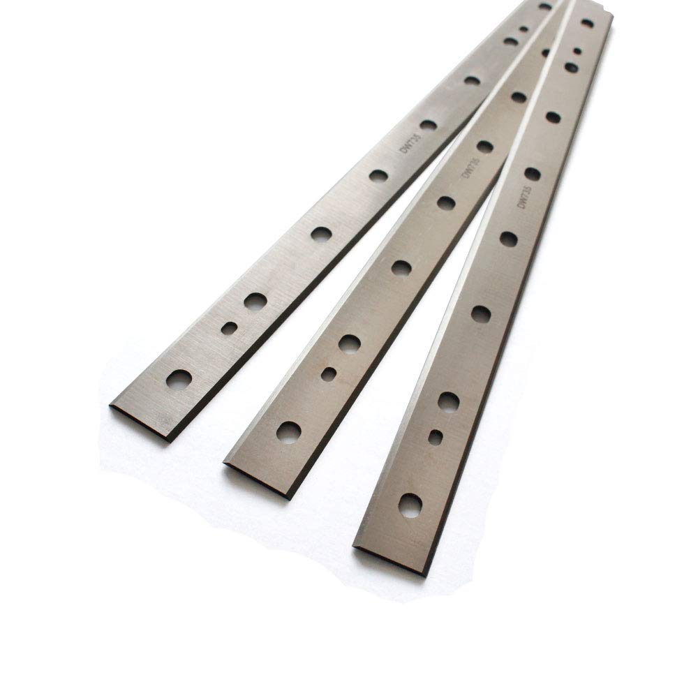 Cuchillas para cepilladora Dewalt DW735 DW7352 OSCARBIDE 13 pulgadas HSS repuestos de cuchillos para cepillar 2 bordes de corte 13 pulgadas x 7/8 pulgadas x 1/16 pulgadas, 3 unidades