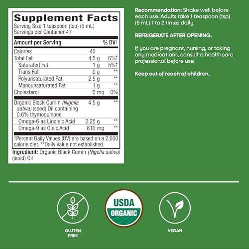 Nature's Way Organic Black Seed Oil, Supports Antioxidant Pathways*,8 Fl Oz - image 7