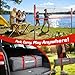 Haokelball Badminton Set for Backyard, Portable 20ft Badminton Net with Poles, 4 Badminton Rackets & 4 Shuttlecocks, Anti-sag Design, Carry Bag Included, Outdoor Family Fun on Lawn Park (Red)