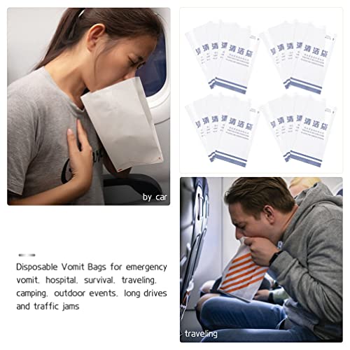 FOMIYES 50 Peças Saco De Para Vômito De Aviação Sacos Para Enjôo Saco De Lixo Para Enjôo Saco De Lix