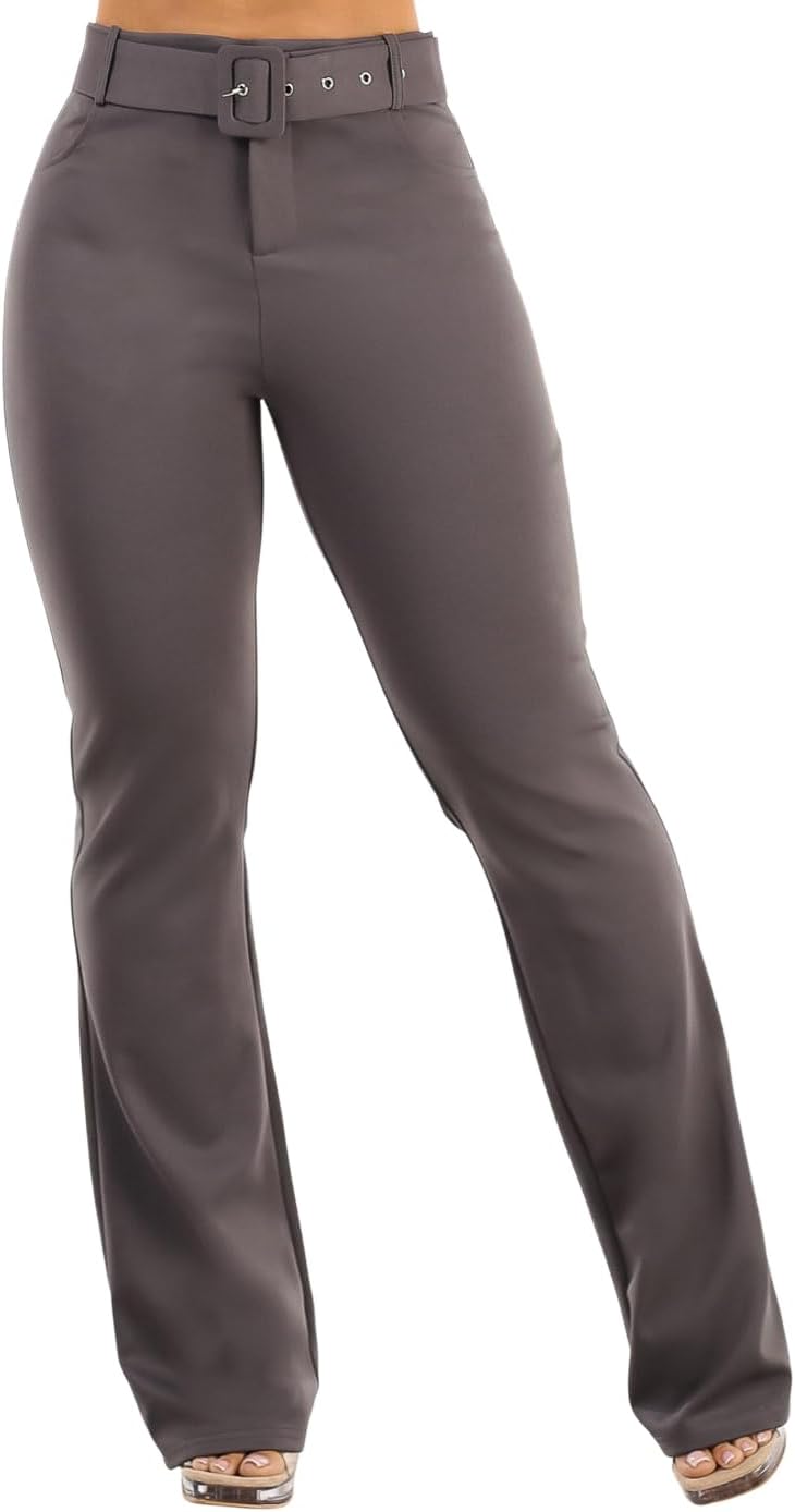 Moda Xpress Womens Juniors High Waisted Butt Lifting Navy Skinny Pants - Levantacola High Rise Pants - Image 4