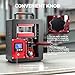 D9A91 5 Ton Portable Hydraulic Heat Press Machine 2.3 x 4.7 Inch Dual Heating Plate, red/black