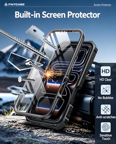 Coque iPhone 17 Pro Max de qualité militaire antichoc avec béquille