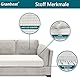 Granbest High Stretch Sofa Sitzkissenbezug Superweicher Sofa Sitzbezug Sitzkissenschutz Jacquard Spandex Stoff mit Elastischer Unterseite(2 Sitzer,Creme)