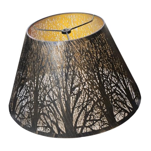 Vintage bronze gold lamp shade,metal lamp shade,large lamp shade,bell lamp shades,decorative lamp shades,7" top x 13" bottom x 7.8" high - fits lampsh