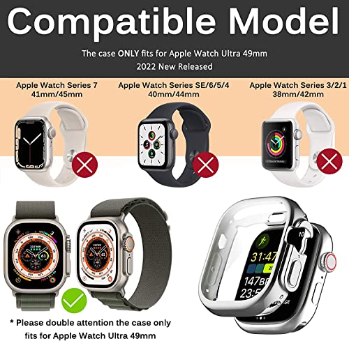 MIiimall Compatible with Apple Watch Ultra 2 49mm Case with Built-in Screen Protector, Soft TPU Shell Anti-Scratch - Image 2