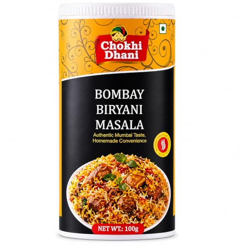 Image of Chokhi Dhani Bombay Biryani Masala 100g | Mumbai Style Dum Biryani Spice Mix | Aromatic Rice Masala for Veg & Chicken Biryani | Authentic Desi Flavour